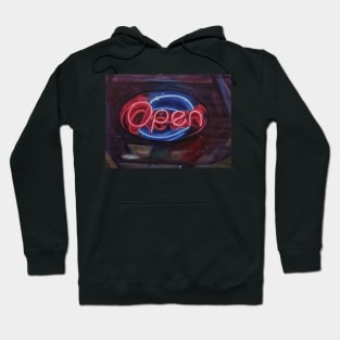 Open Neon Sign Hoodie